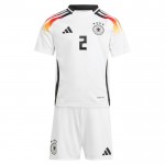 Günstige Fußballtrikots Deutschland Antonio Rudiger 2 Kinder Heimtrikot EURO 2024 Kurzarm